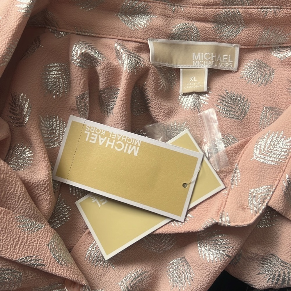 MICHAEL KORS Collared Button Down Tie Hem Cuffed … - image 7